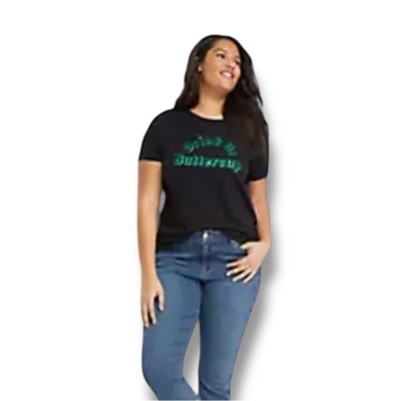 LANE BRYANT Drink Up Buttercup Graphic Tee - Black/Green Plus 18/20 - Picture 11 of 11